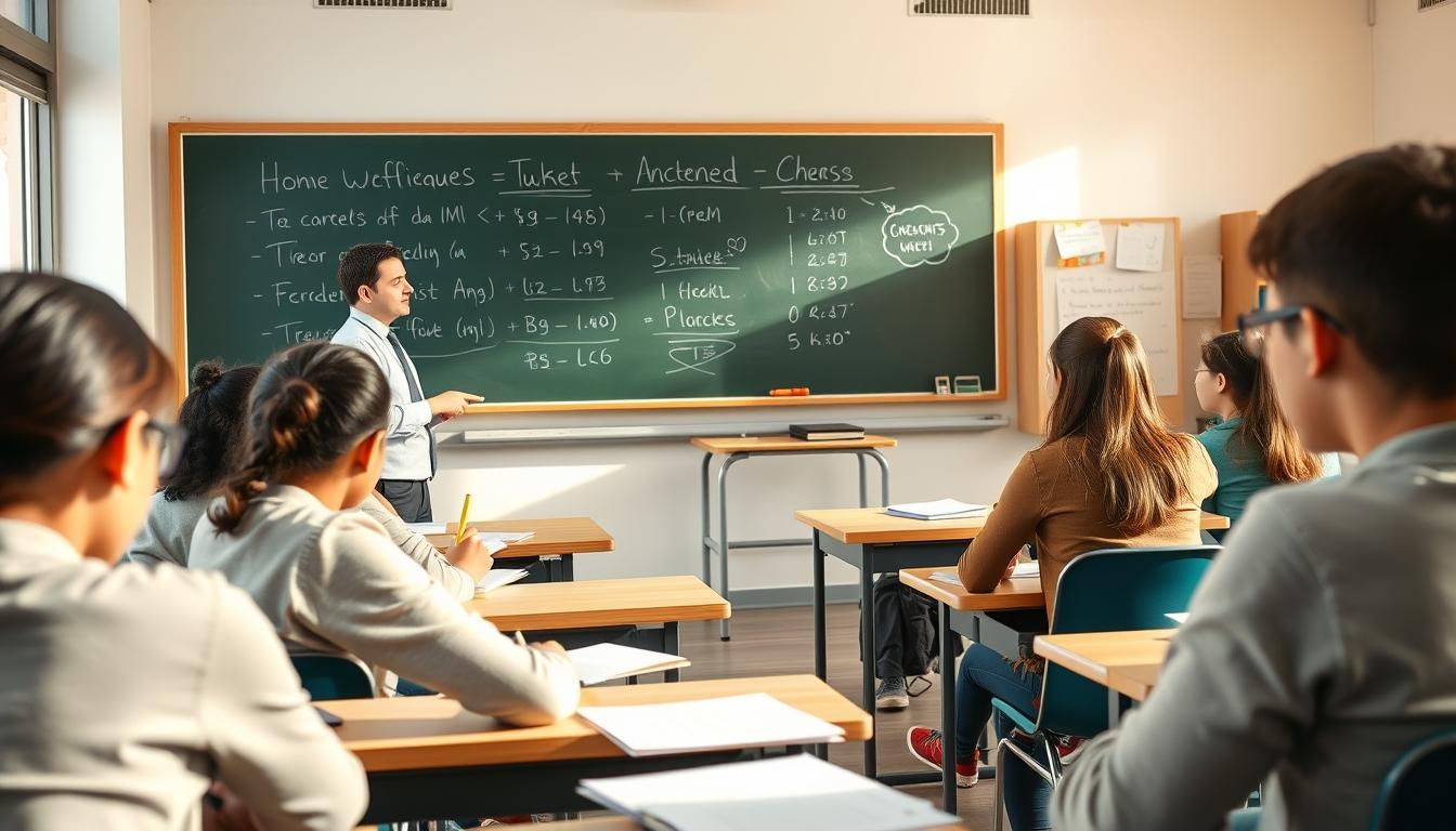 Student preparing for exams with study materials