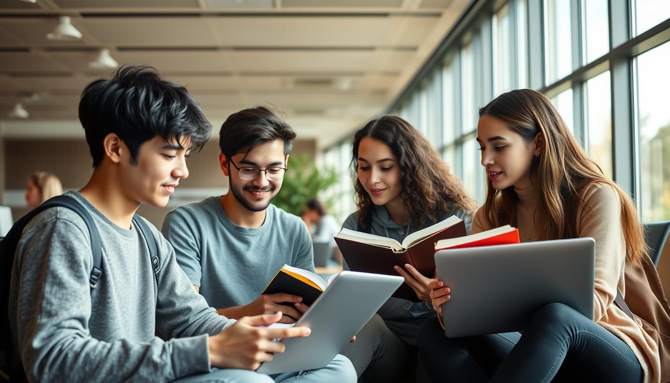 Student using online courses for flexible education